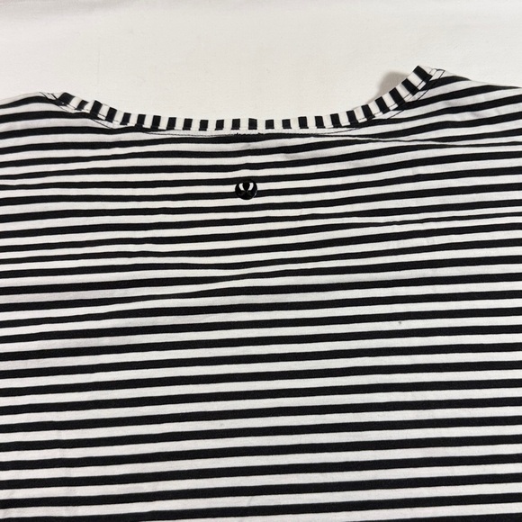 Lululemon Athletica Black and White Striped Long Sleeve Tee - Picture 3 of 8